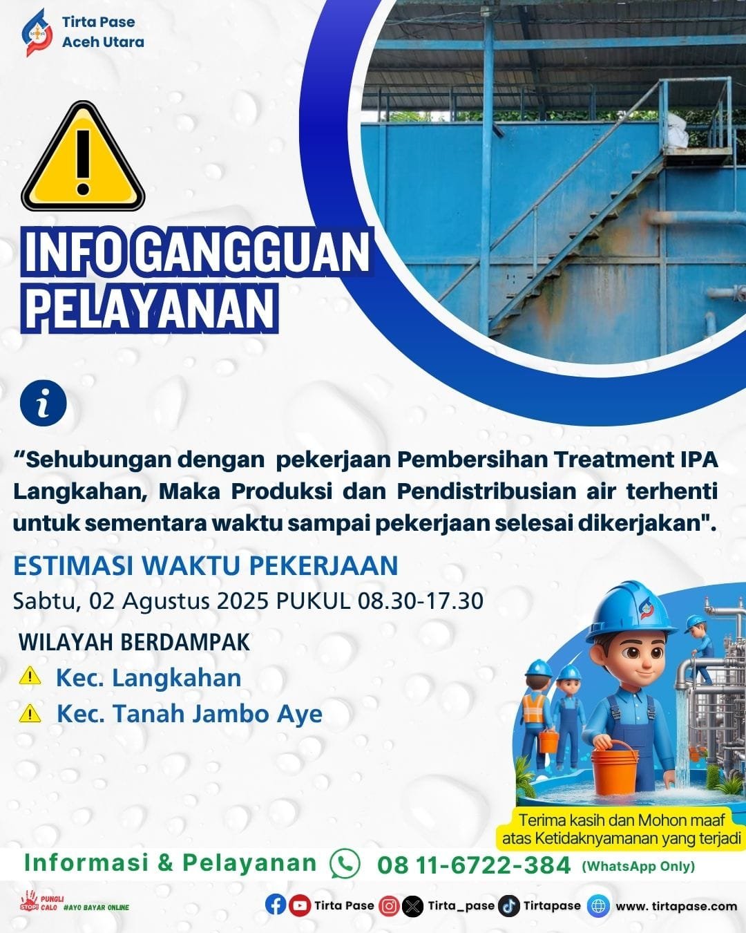 Pembersihan Treatment IPA Langkahan